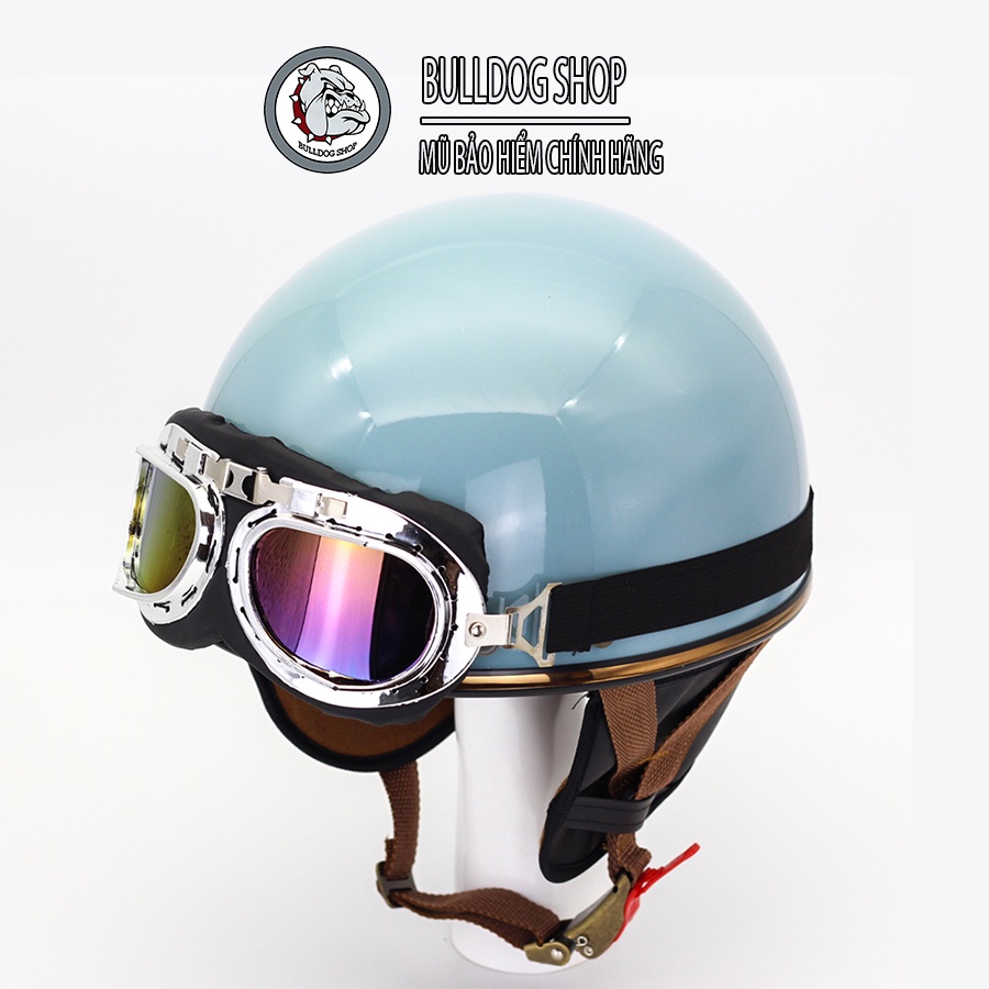 Mũ Bảo Hiểm 1/2 Đầu Haley Napoli N120 Kính Phi Công - Bulldogshop