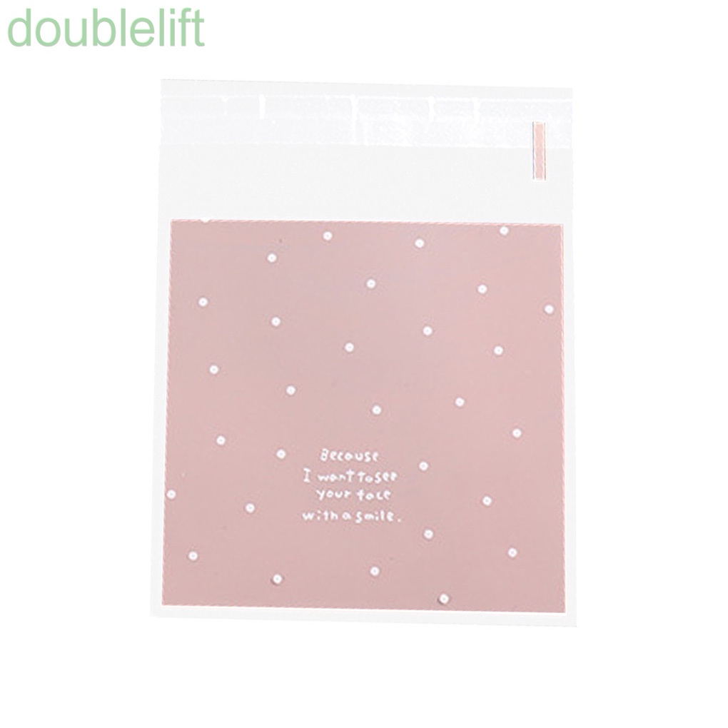 Set 100 túi nhựa đựng bánh quy tự dính tiện dụng