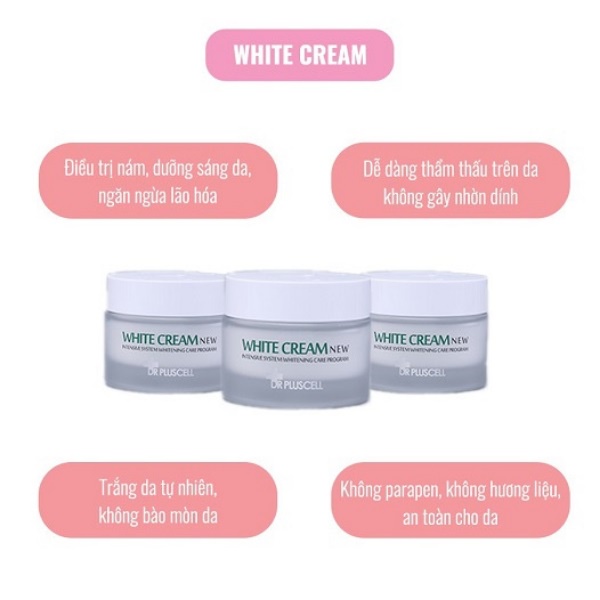 Kem nám tàn nhang, kem giảm nám, kem mờ nám dr pluscell white cream 50ml