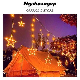 Dây đèn led trang trí ngôi sao, Đèn thả mành sao trang trí, decor - Ngahoangvp