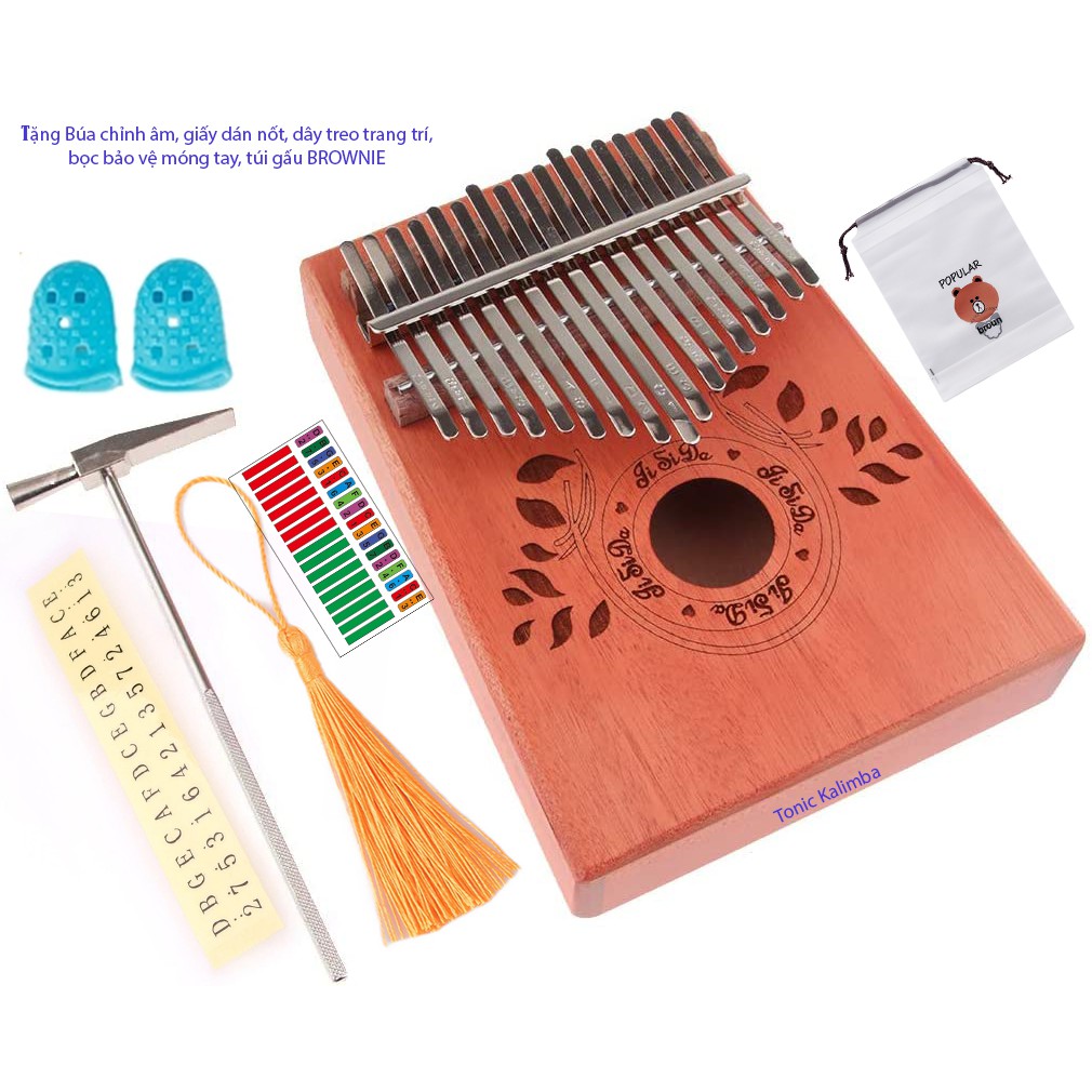 [Mẫu mới 2021] Đàn kalimba 17 phím hộp cộng hưởng FIONA-M17 âm to rõ không tịt nốt