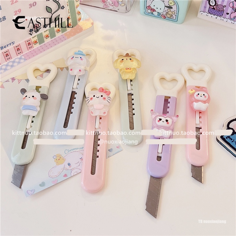 Dao Cắt Giấy Không Hộp Hình Hoạt Hình Sanrio Hellokitty My Melody Cinnamoroll Dễ Thương
