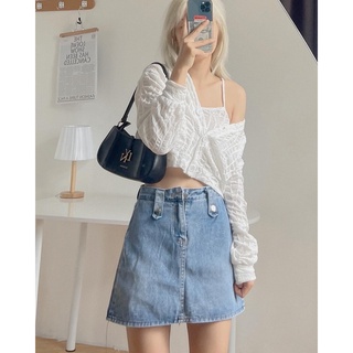 Chân váy jeans kèm nịt (Hàng sẵn/ảnh thật)