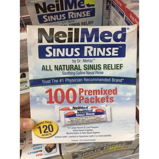 Bộ 100 Gói Muối rửa mũi Pha NeilMed Sinus Rinse