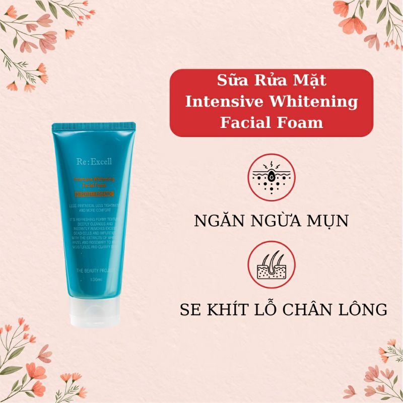 Sữa Rửa Mặt Intensive Whitening Facial Foam Hàn Quốc