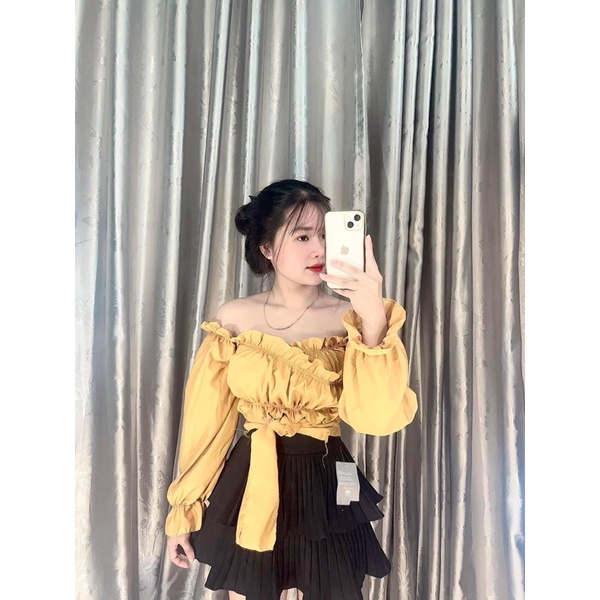 ÁO VOAN CỘT EO TAY DÀI
