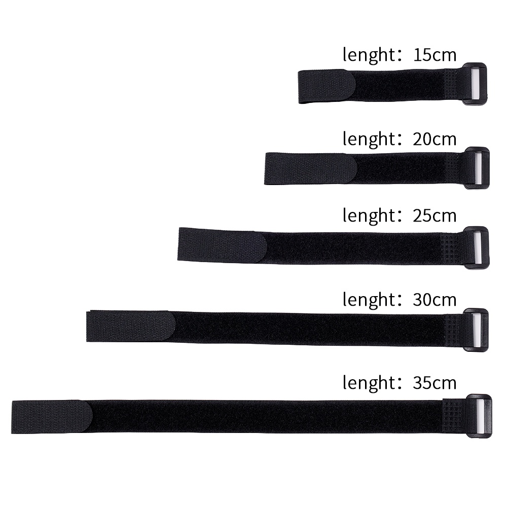 Bộ 15 Dây Dán Cố Định Dây Cáp / Đồ Dùng Bằng Nilon Co Giãn Rộng 2cm Nhiều Kích Cỡ Tiện Dụng