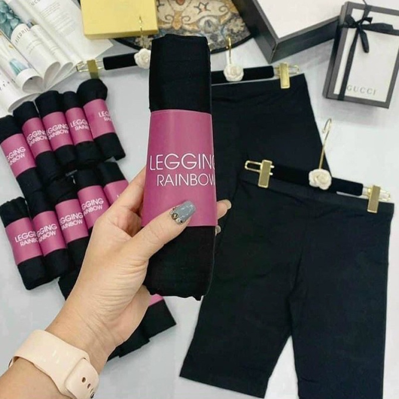 Quần legging bikker dáng ngố đùi quần lửng nữ cuộn tím siêu hot ROSA BOUTIQUE