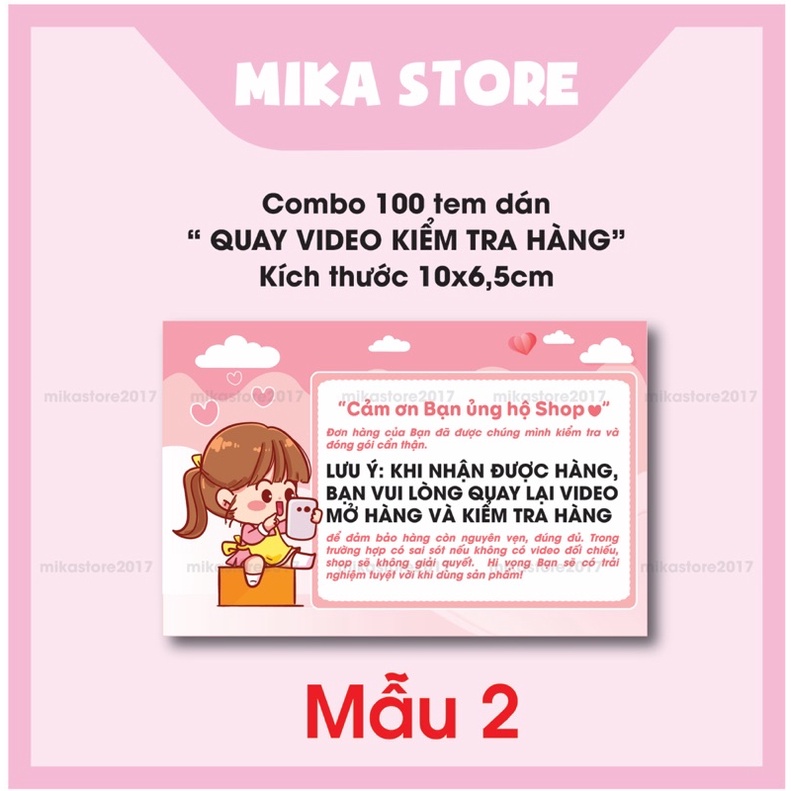 Combo 100 Tem dán Kiểm Tra Hàng