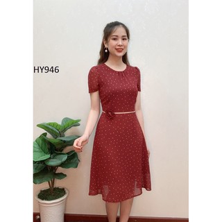 [Ảnh + Video thật] VÁY THIẾT KẾ CỔ TRÒN RÚM, TAY BỒNG, DÁNG XOÈ A