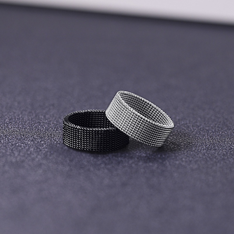 Nhẫn Inox Màu Bạc/Đen Cho Nam