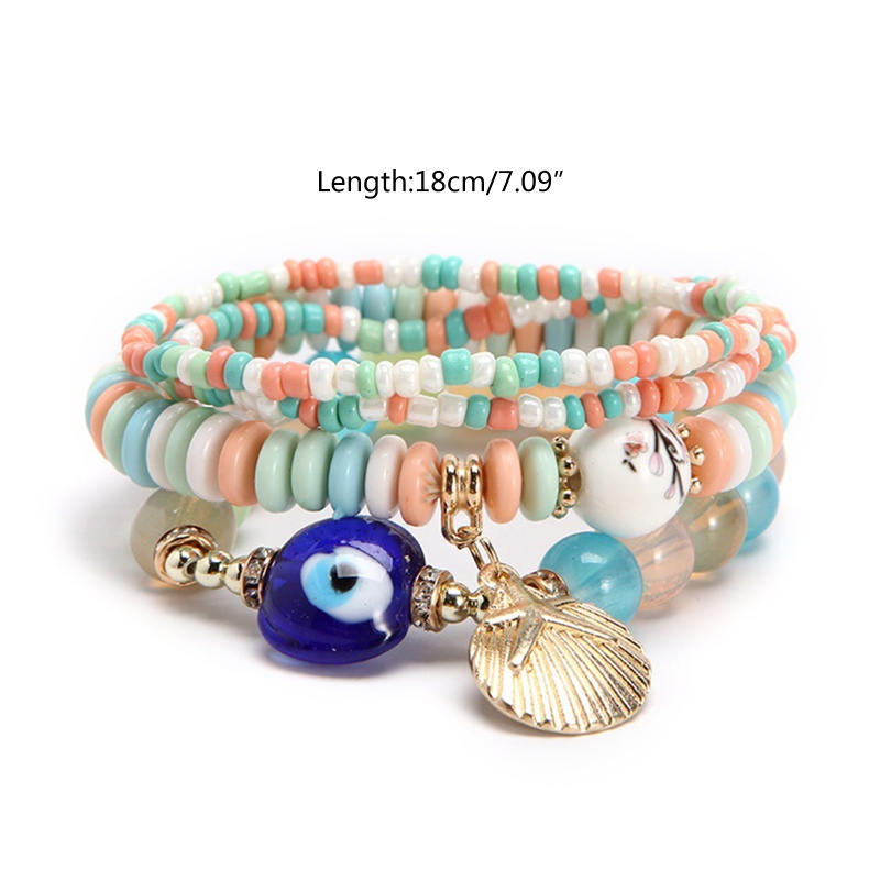 Vòng Tay Chuỗi Hạt Nhiều Lớp Phong Cách Bohemian