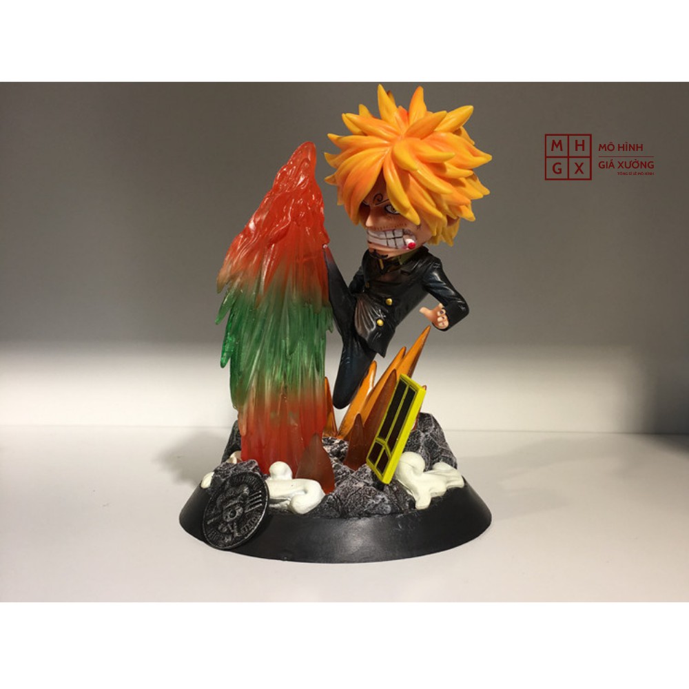 Mô Hình Vinsmoke Sanji Hắc Cước (Chân Đen) Trạng thái chiến đấu Cao 18cm - Tượng Figure One Piece