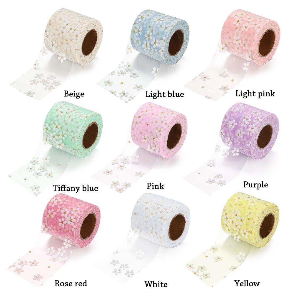 Cuộn Ruy Băng Bằng Vải Ren Lưới 6cm 25Yards Phụ Kiện Trang Trí Tóc