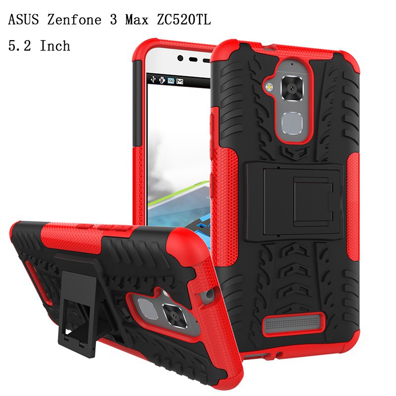Ốp điện thoại cứng có chân đế 2 trong 1 cho ASUS Zenfone 3 Max ZC520TL 5.2/ZC553KL 5.5 inch