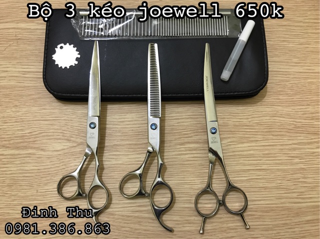 Bộ 3 kéo Joewell cắt tỉa lông chó mèo chuyên dụng