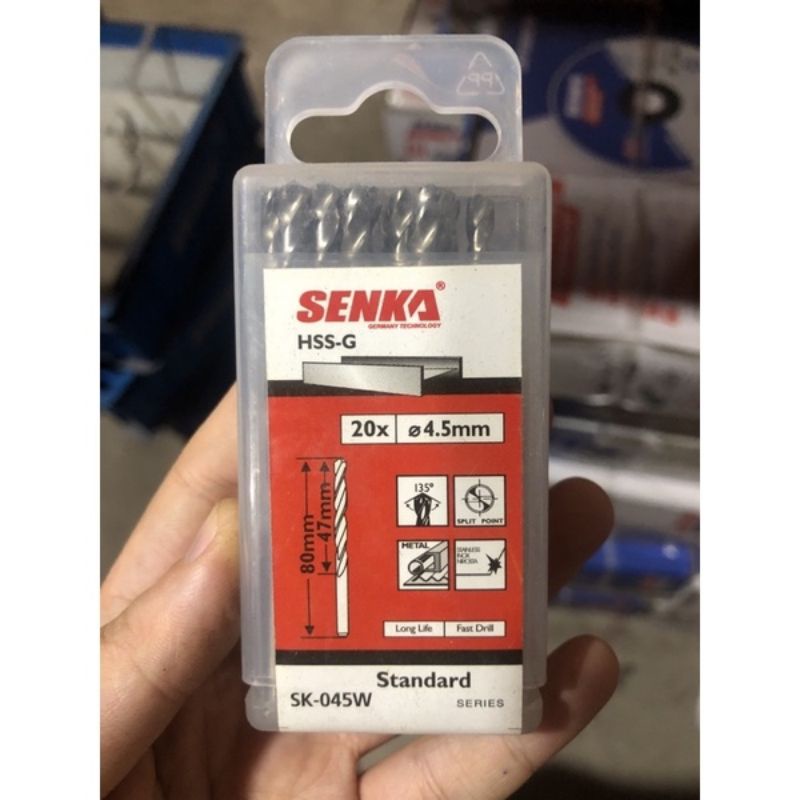 Mũi khoan inox, khoan sắt Senka, Bosch công nghệ Đức, sắc bén bền bỉ từ 1.5mm đến 10mm