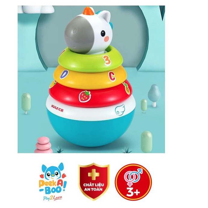 Đồ chơi lật đật thả vòng thương hiệu PEEK A BOO