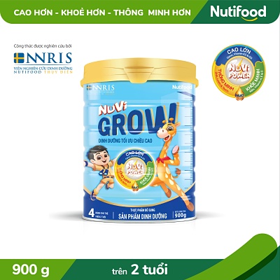 Sữa Bột NUVI GROW STEP 4 900g_PHÁT TRIỂN CHIỀU CAO