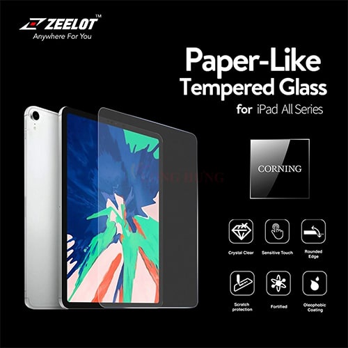 Dán màn hình cường lực 2.5D Zeelot iPad Pro 12.9 inch 2019-2020 - Hàng chính hãng