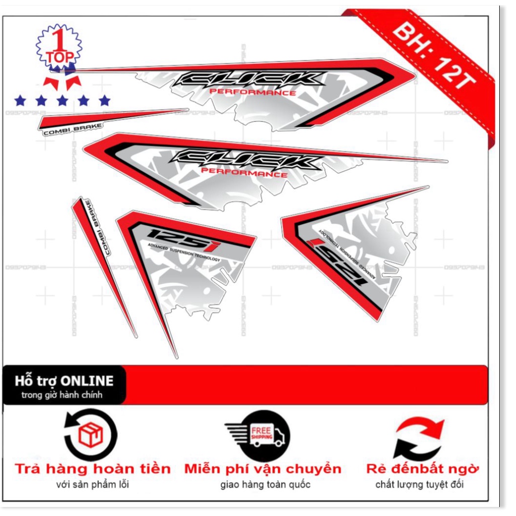 Tem click 125i 2017 trắng