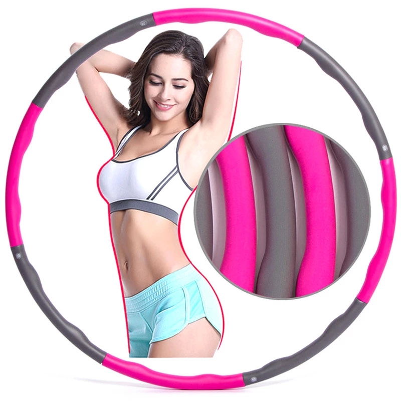 Fitness Sport hula Hoop Removable 8 Section Foam Vòng Lắc Giảm Eo Gym Body Building Thin Waist Fitness Circle Crossfit Equipment