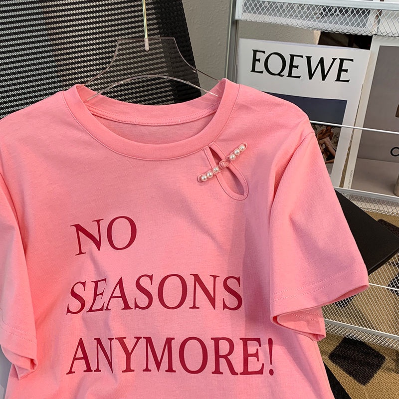 Mới Áo Thun Nữ Tay Ngắn In Hình Đơn Giản