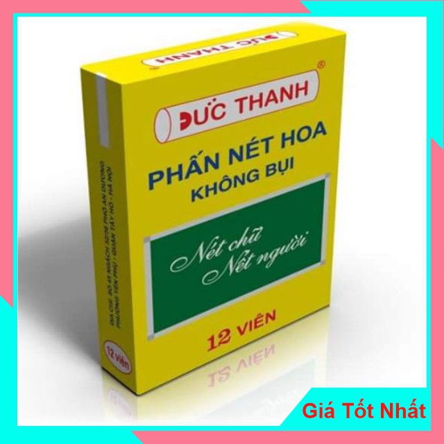 Phấn Trắng Viết Bảng Không Bụi Đức Thanh ̣- Không độc hại, An toàn cho người sử dụng