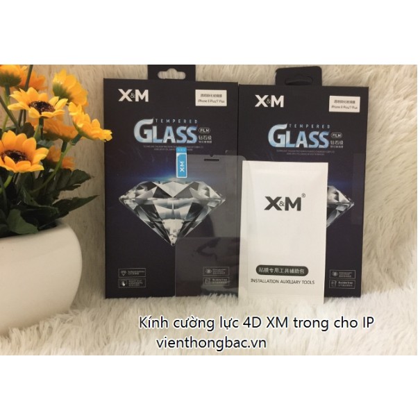 Kính cường lực 4D XM trong suốt cho Iphone 7/7/7/8Plus