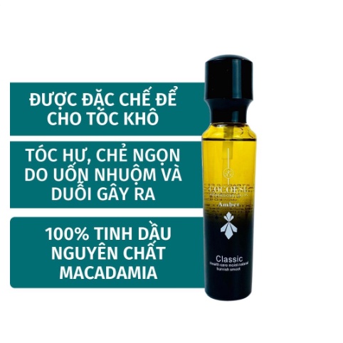 Tinh dầu dưỡng tóc cao cấp COCOESL Amber 60ml - Phục hồi tóc hư tổn và chẻ ngọn 100% tinh dầu nguyên chất Macadamia CT15