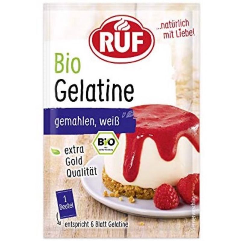 (Mẫu mới) Bột Gelatin hữu cơ RUF làm thạch rau câu, kẹo chip chip