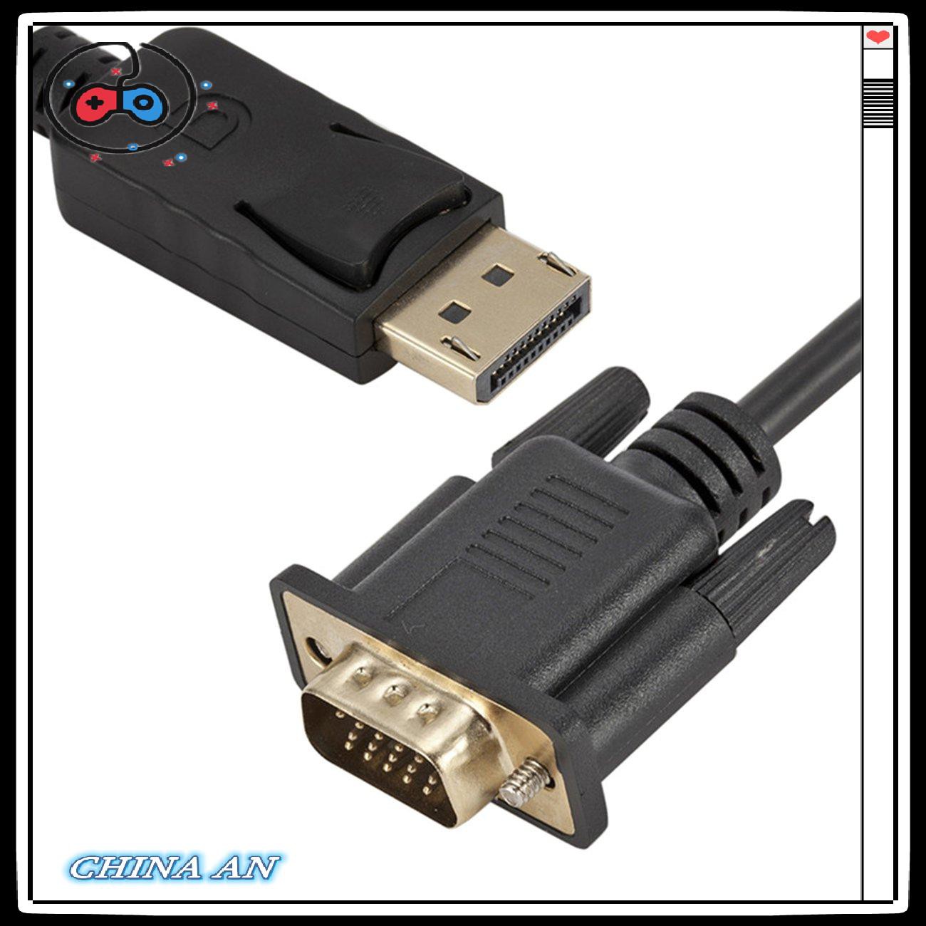 ⚡Hot sản phẩm/Displayport To Vga Converter Dp Male To Vga Cable Adapter 1080P Display Port