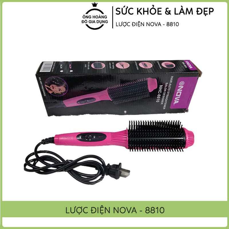 Lược Điện Tạo Kiểu Tóc Đa Năng Nova NHC - 8810, Uốn Cụp, Uốn Xoăn, Dập Xù Phồng - Bảo Hành 6 Tháng