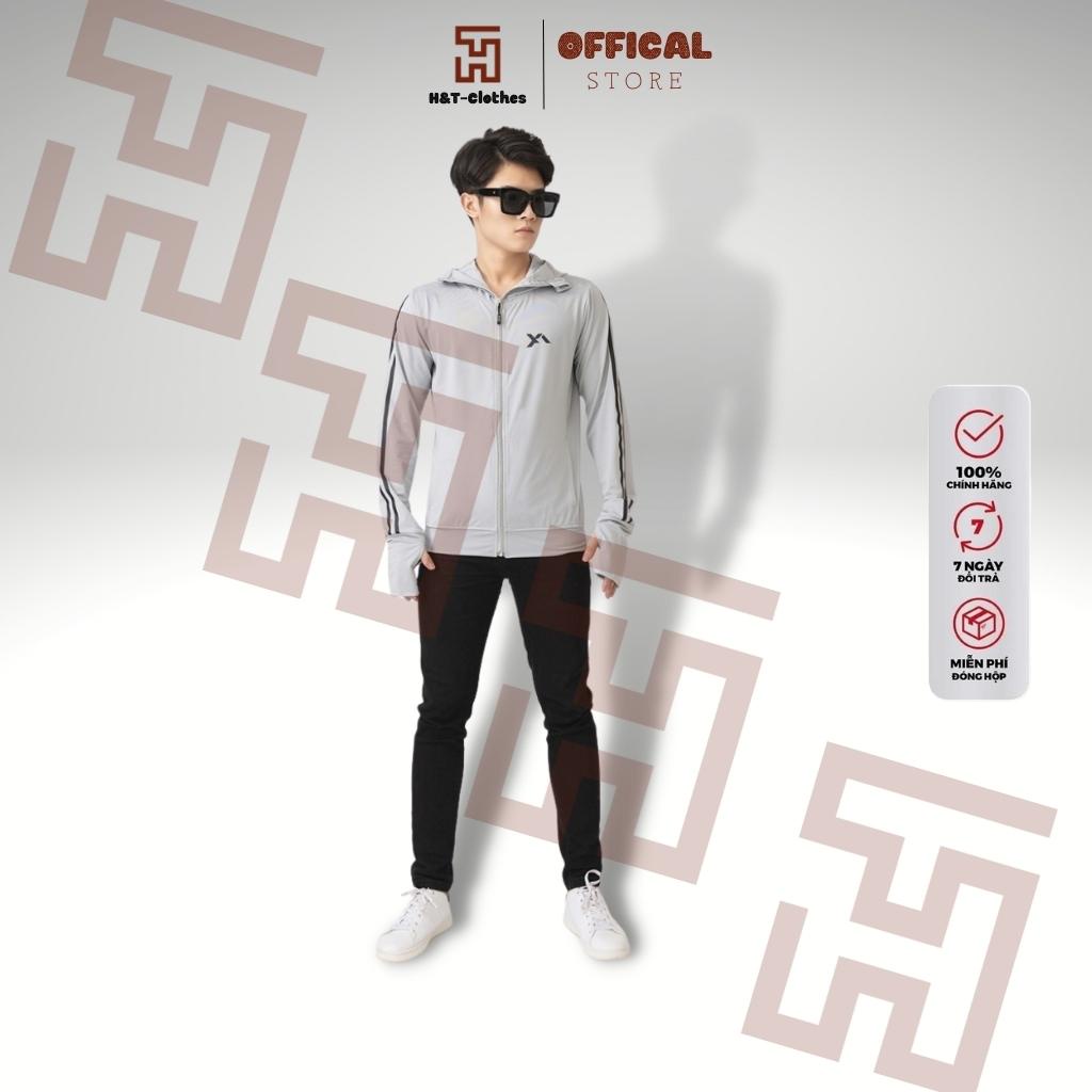 Áo chống nắng thời trang thể thao nam cao cấp vân sọc vải kim thoáng mát N2V H&amp;T-Clothes