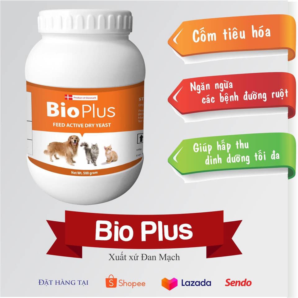 [Hàng Loại 1- Nhập Khẩu] Thức ăn cho mèo Cốm Tiêu Hóa Cho Chó,Mèo 56.7g #BioPlus hủ 56.7g👈🏿(mua 10 tặng 1)