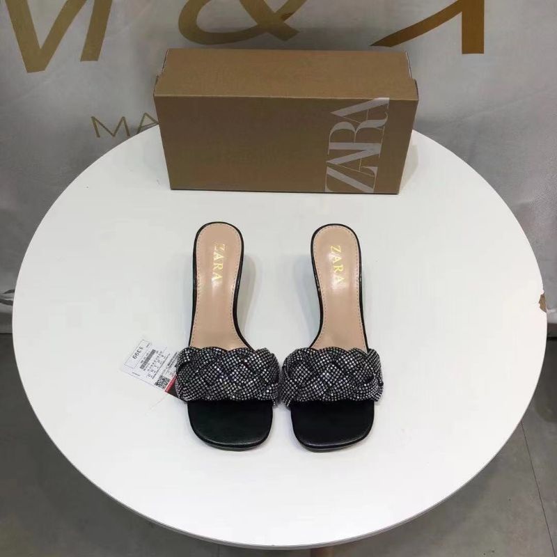 X(ẢNH THẬT) Guốc 7p Zara Quai Nhũ Da Mềm Êm Fullbox Tem Hãng Cao Cấp