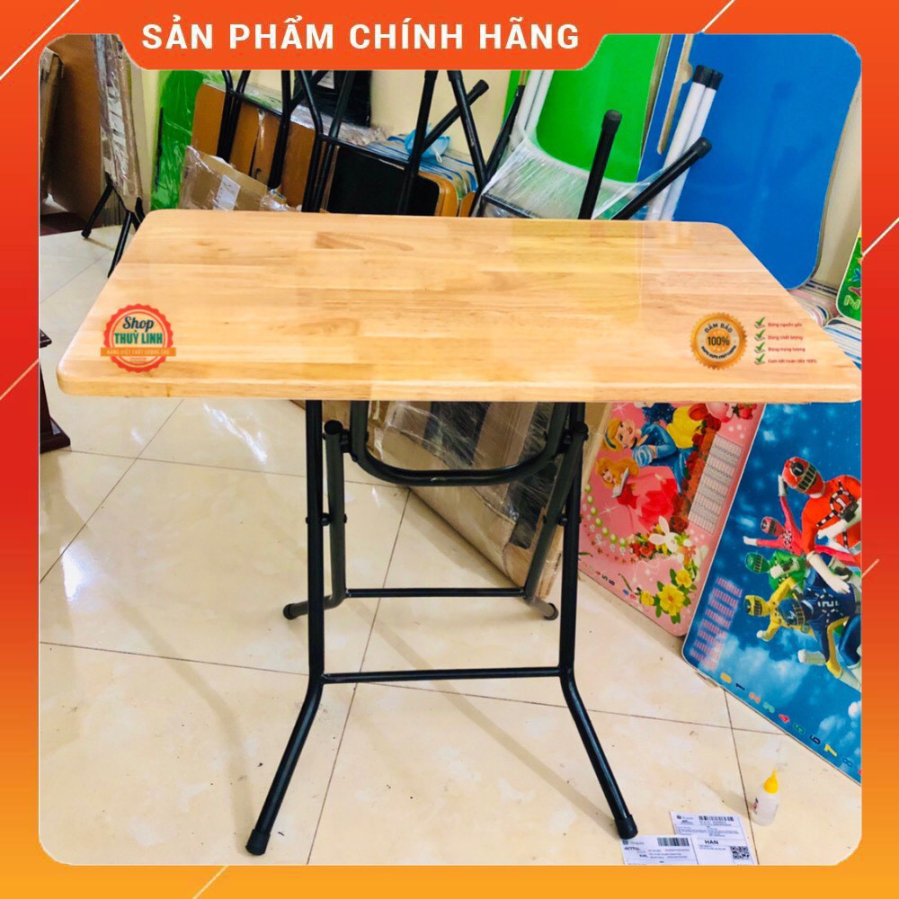 Bàn gấp chân cao 71cm gỗ tự nhiên siêu bền đẹp