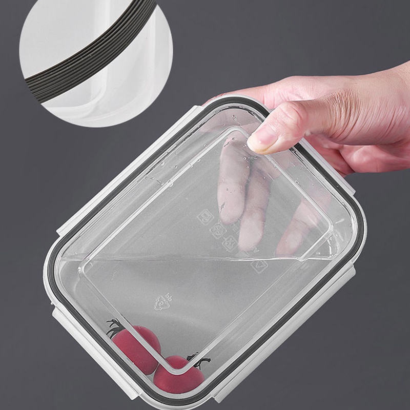 Hộp Đựng Rau Củ Quả/Trái Cây 3 Trong 1 Cỡ Lớn Có Nắp &amp; Lỗ Thoát Nước Cho Tủ Lạnh