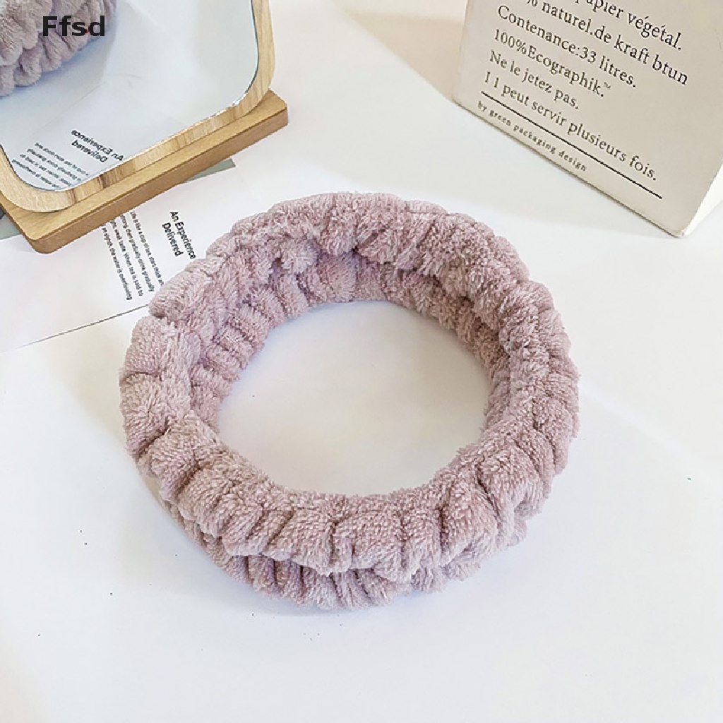 Băng đô turban lông cừu cho nữ dùng khi rửa mặt