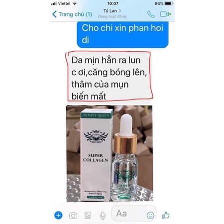 Serum collagen trắng hồng chính hãng beauty queen