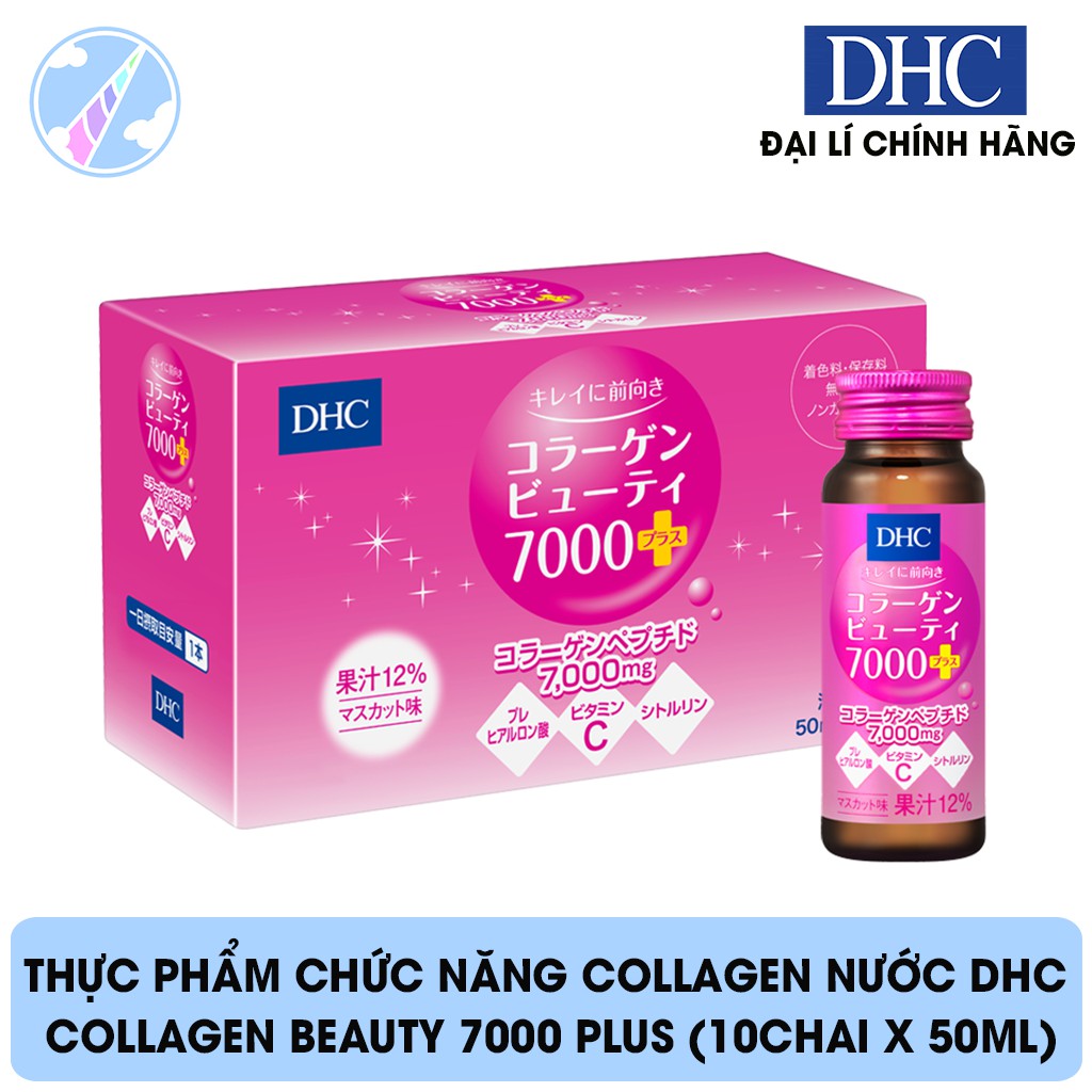 Nước Uống Bổ Sung Collagen DHC Collagen Beauty 7000 Plus (10chai x 50ml)