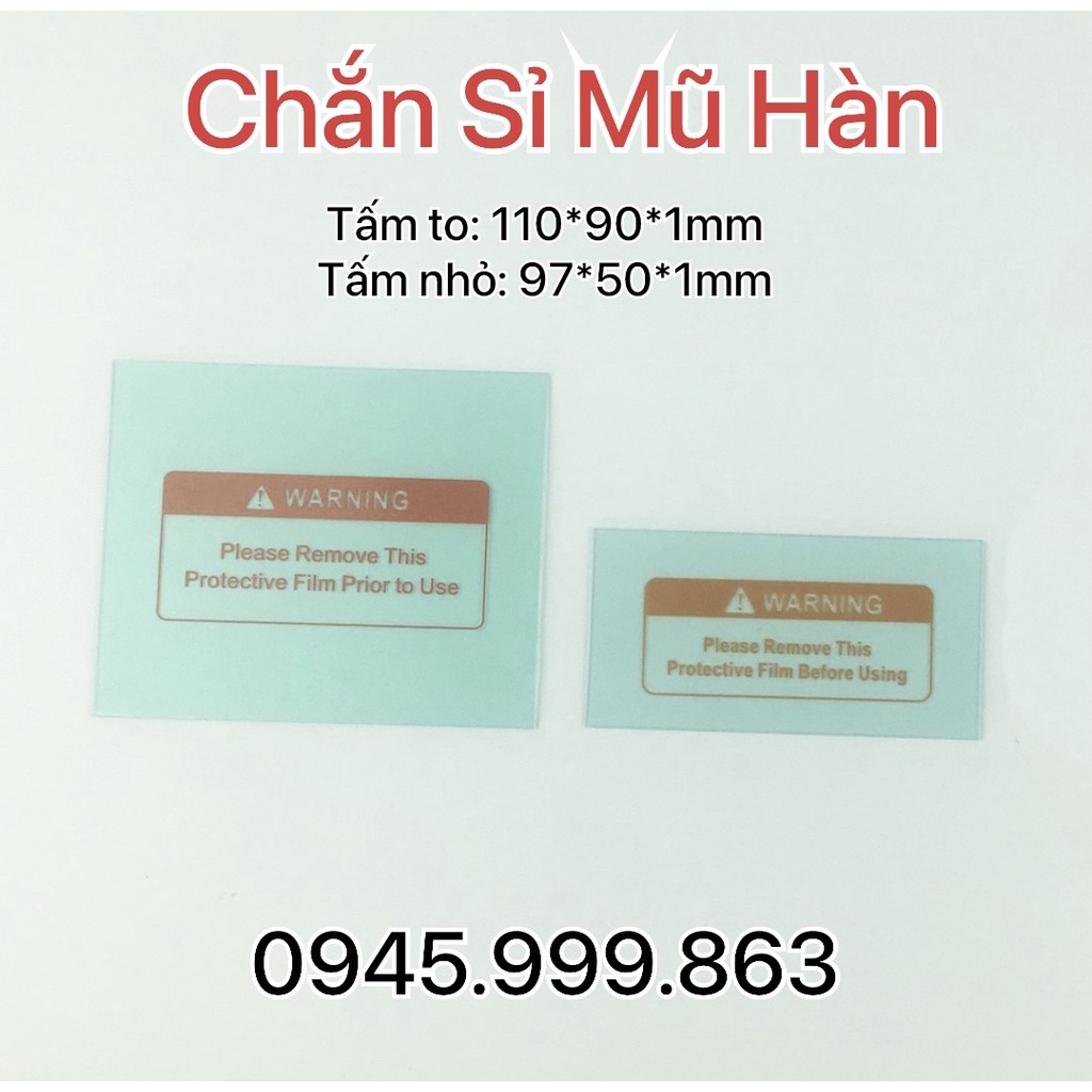 COMBO 1 Kính Chắn Xỉ Hàn Lớn và 1 Kính Chắn Xỉ Hàn Nhỏ Cho Mũ Hàn Điện Tử