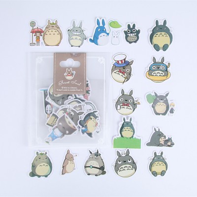 Bộ 39 Hình dán trang trí Nhóc Maruko, Cu Shin, Totoro, Chó con,...