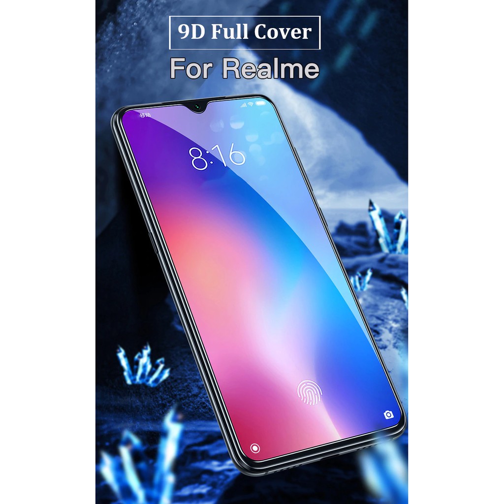 Miếng Dán Kính Cường Lực 9D Full Màn Hình Cho Realme 5 Pro, Realme Q, Dán Màn Hình Realme 5 Pro/ Realme Q
