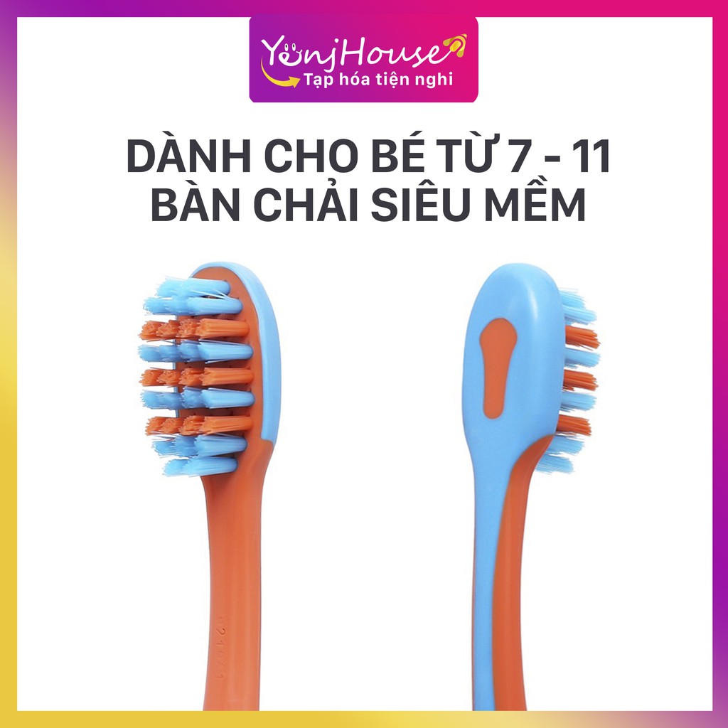 (BẢO VỆ RĂNG) BÀN CHẢI ĐÁNH RĂNG PS DÀNH CHO BÉ TỪ 7 ĐẾN 11 TUỔI TẶNG SÁP MÀU CHÍNH HÃNG - YENJHOUSE