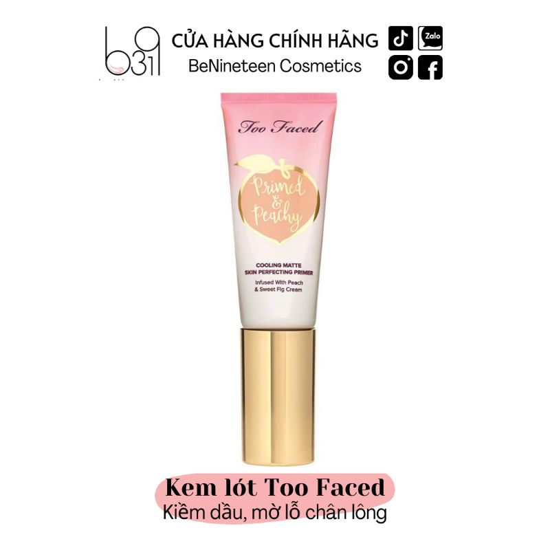 Kem Lót Too Faced Primed & Peachy Cooling Matte Perfecting Primer