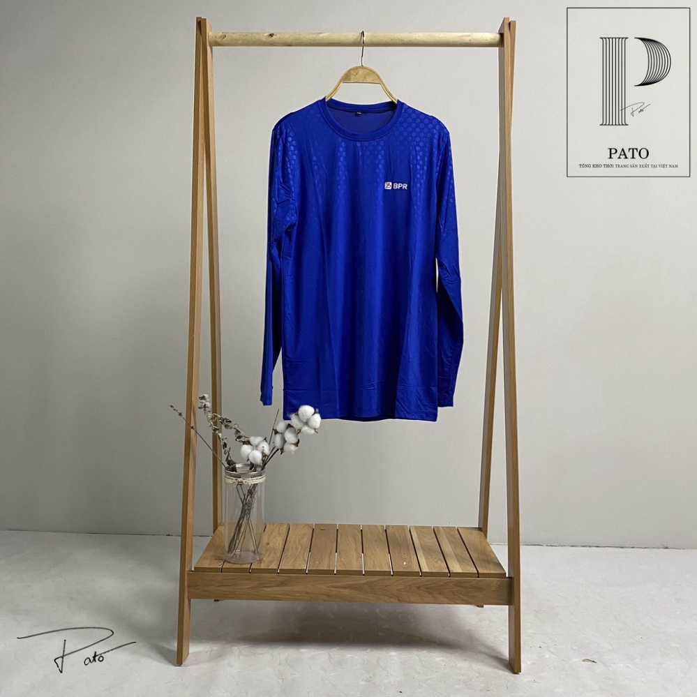 Áo thun lạnh dài tay nam có lót nỉ dáng ôm dày dặn co giãn (ảnh shop pato chụp)