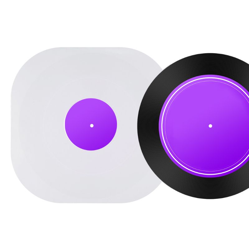 Set 10 túi giấy kraft trắng đựng đĩa than chống tĩnh điện 12 inch có lỗ tròn và góc bên trong