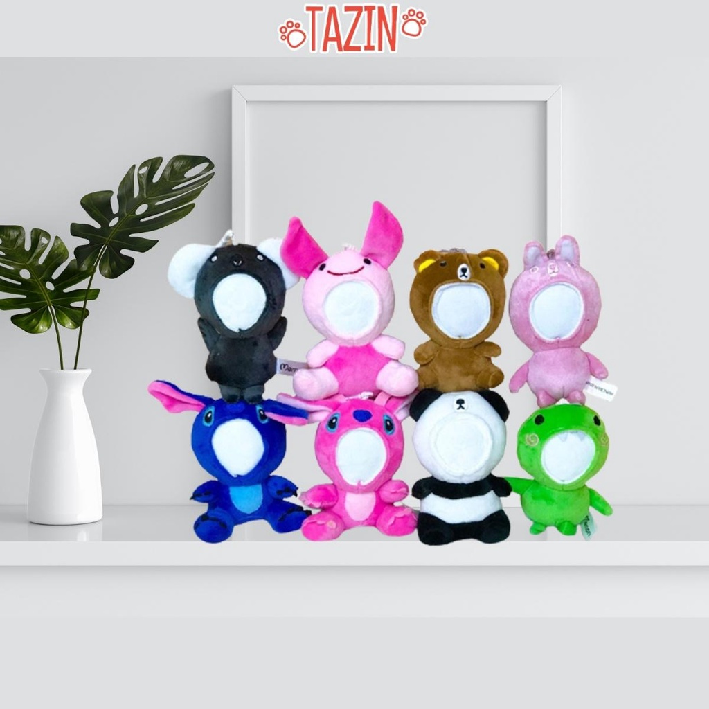 Gấu bông in ảnh, móc khóa gấu bông, thú nhồi bông in ảnh cao cấp Tazin