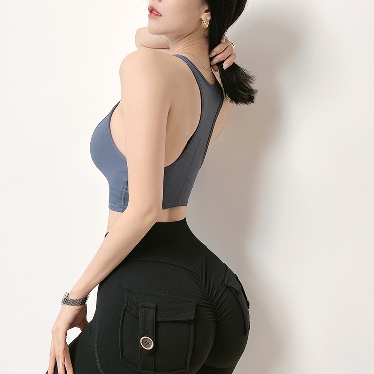 Áo bra tập yoga ANRAN có miếng đệm ngực eo cao đẹp mắt chuyên nghiệp thời trang cho nữ